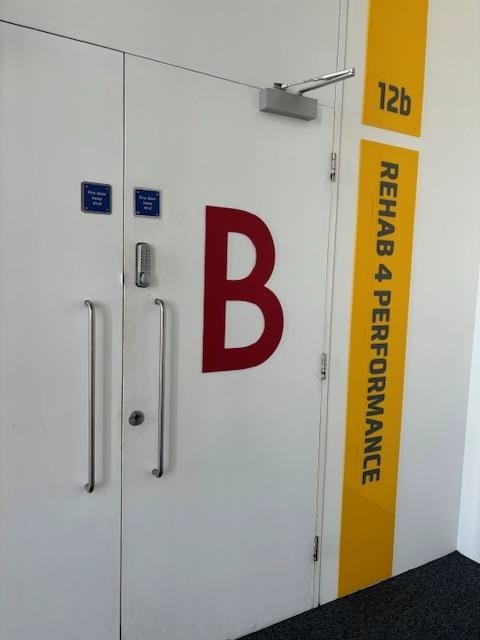 The door for unit 12b - Rehab 4 performance